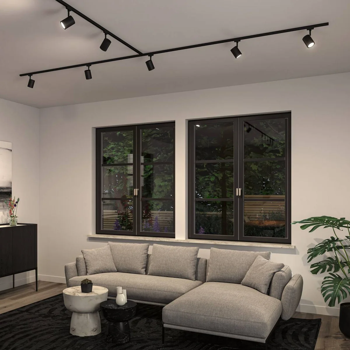 Paulmann URail-kiskospot Luxe, musta mattapintainen, GU10
