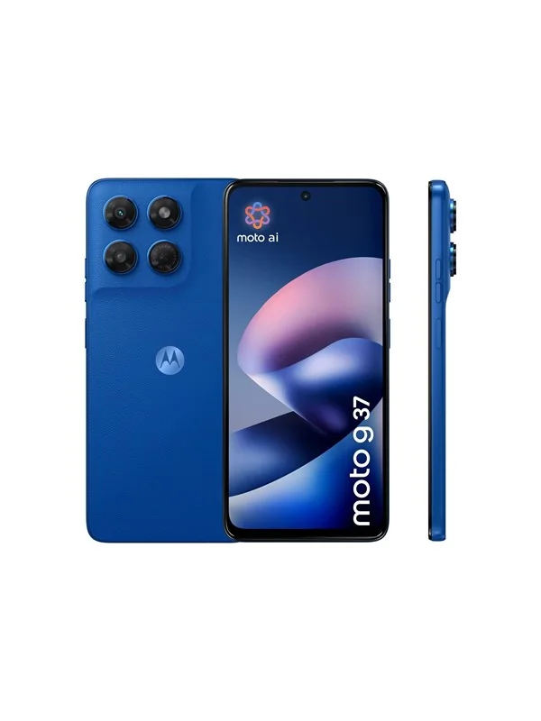 Motorola Moto G37 – 5G-älypuhelin – kaksi SIM-korttipaikkaa – RAM 4 GB / sisäinen muisti 128 GB – microSD-korttipaikka – LCD-näyttö – 6,67 tuumaa – 1604 x 720 pikseliä (120 Hz) – 2 takakameraa 50 MP – etukamera 8 MP – Pantone Nautical Blue