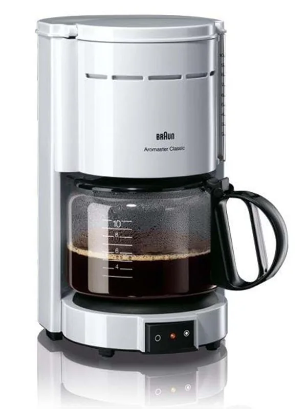 Braun Aromaster Classic KF 47/1 10 kupin -kahvinkeitin, valkoinen