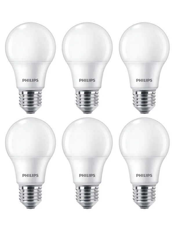 Philips Led E27 Normal Frost 8w (60w) 806 Lumen 6-pack