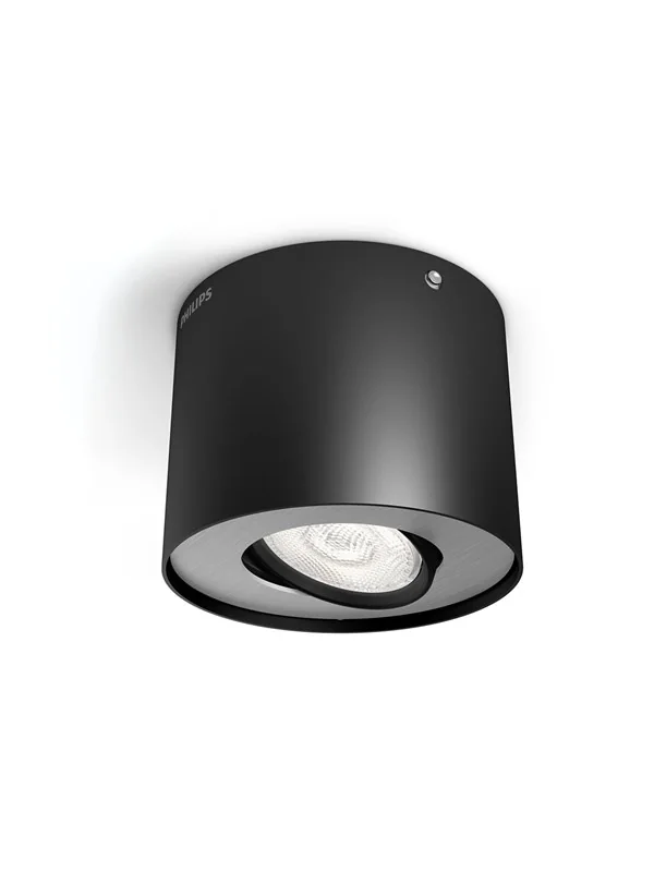 Philips Phase single spot black 1x4.5W SELV
