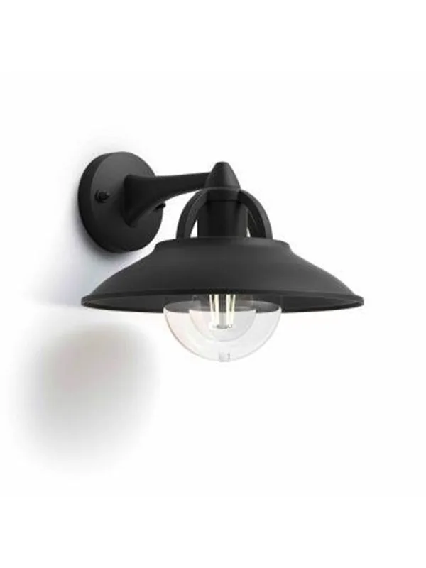 Philips Cormorant wall lantern black 1x42W 230V