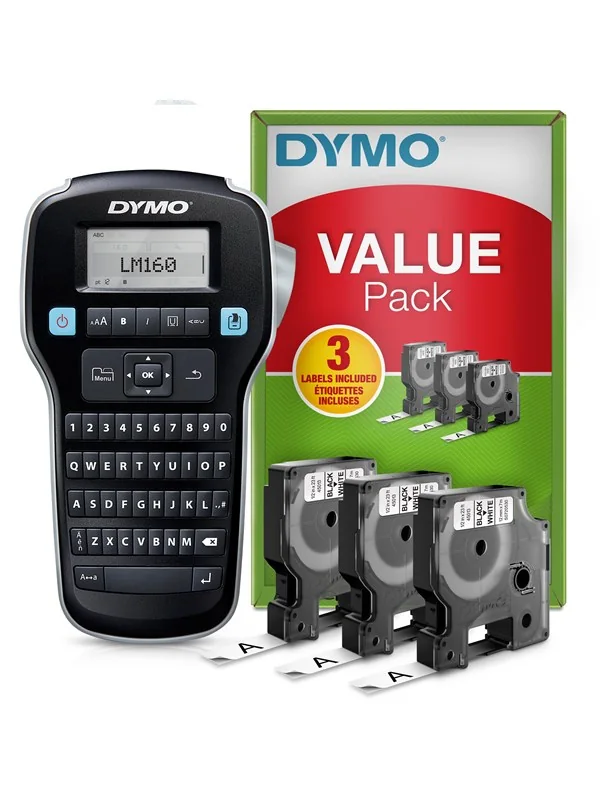 DYMO LabelManager LM160, QWERTY, D1, Lämpösiirto, Musta