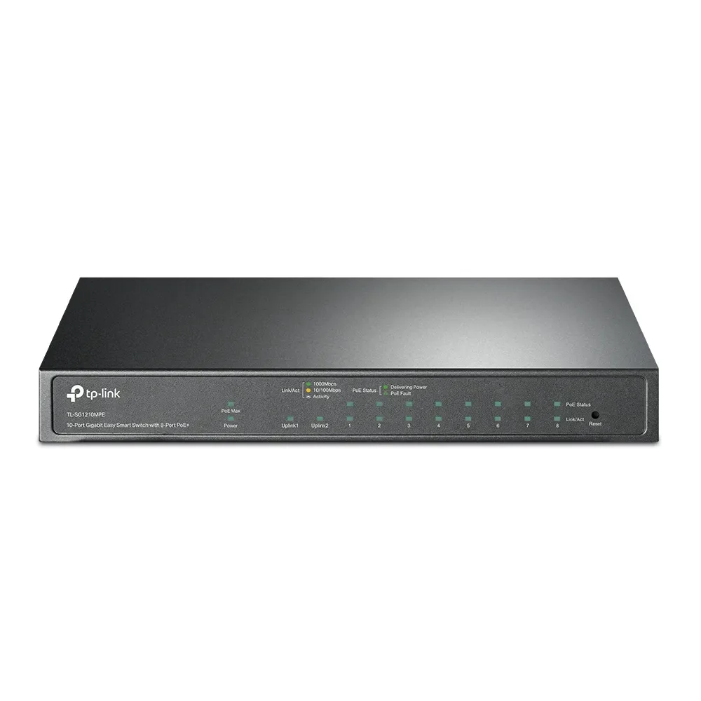 TP-Link TL-SG1210MPE - Hallittava gigabit-kytkin, musta