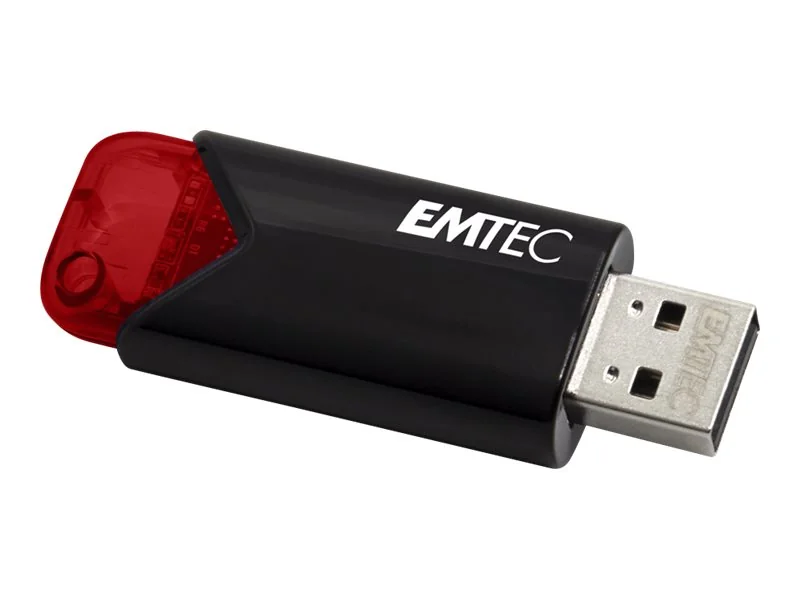 Emtec Click Easy, 16 GB, USB A-tyyppi, 3.2 Gen 2 (3.1 Gen 2), Ilman suojusta, Musta, Punainen