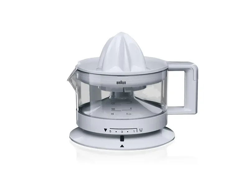 Braun TributeCollection CJ 3000 Sähköinen sitruspuserrin, 0,35 L, 20 W, Läpinäkyvä/Valkoinen