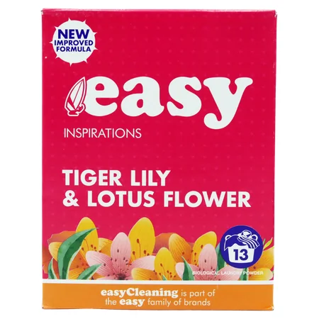 Easy Inspirations Tiger Lily & Lotus Flower Biological Laundry Detergent Powder - 884 g