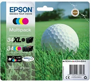 Epson 34XL -mustekasettipakkaus, musta/syaani/magenta/keltainen, 4 kpl