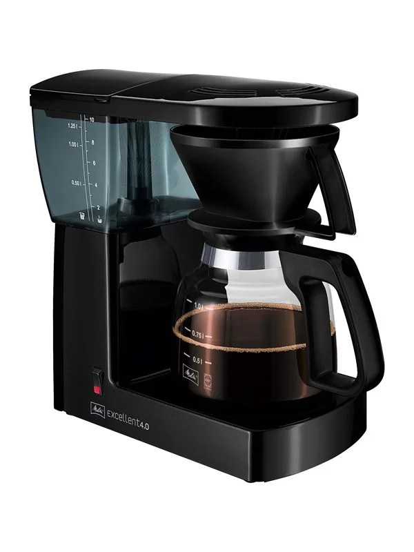 Melitta Excellent 4.0 10 kupin -kahvinkeitin, musta