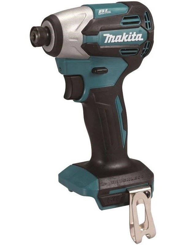Makita DTD158Z, iskuavain, pistoolikahva, musta, sininen, vyöklipsi, 170 Nm, 105 dB