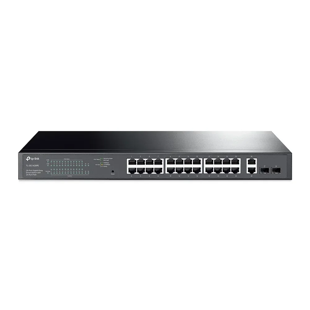 TP-Link TL-SG1428PE - Hallittava kytkin, Musta