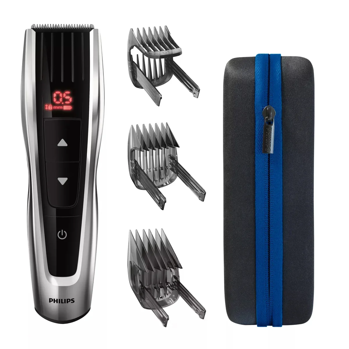 Philips Series 9000 HC9420/15 johdoton -hiustenleikkuukone, musta, hopea