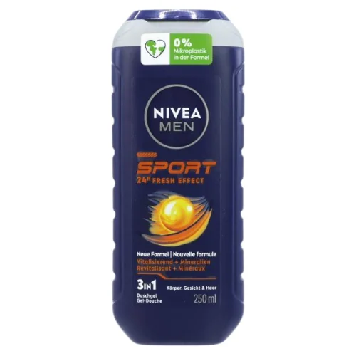 Nivea Men Sport 24H Fresh Effect 3-in-1 Suihkugeeli - 250 ml