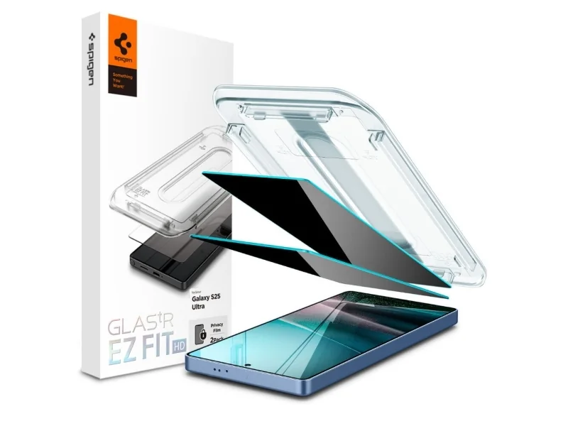 Dėklas Spigen Glas.TR EZ FIT HD Yksityisyyslasi Samsung Galaxy S25 Ultra 2vnt.