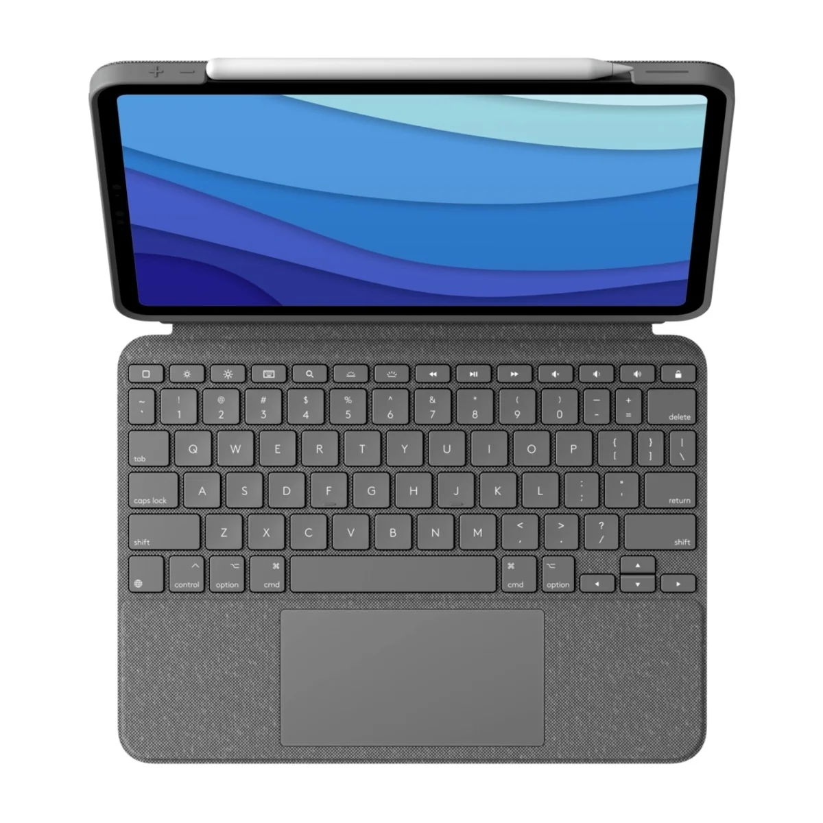 Logitech Combo Touch, harmaa iPad Pro 11" Smart Connector Qwerty pohjoismainen