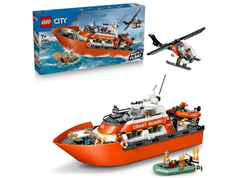 LEGO City 60504 Rannikkovartioston pelastusalus ja helikopteri