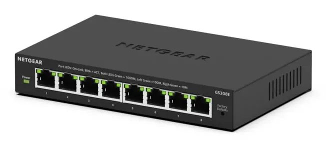 Netgear GS308E 8-Port Gigabit Ethernet Plus Switch