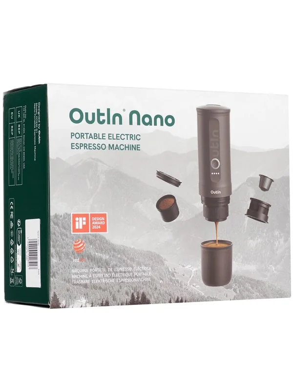 Outin Nano 7500 mAh kannettava kahvinkeitin (harmaa)