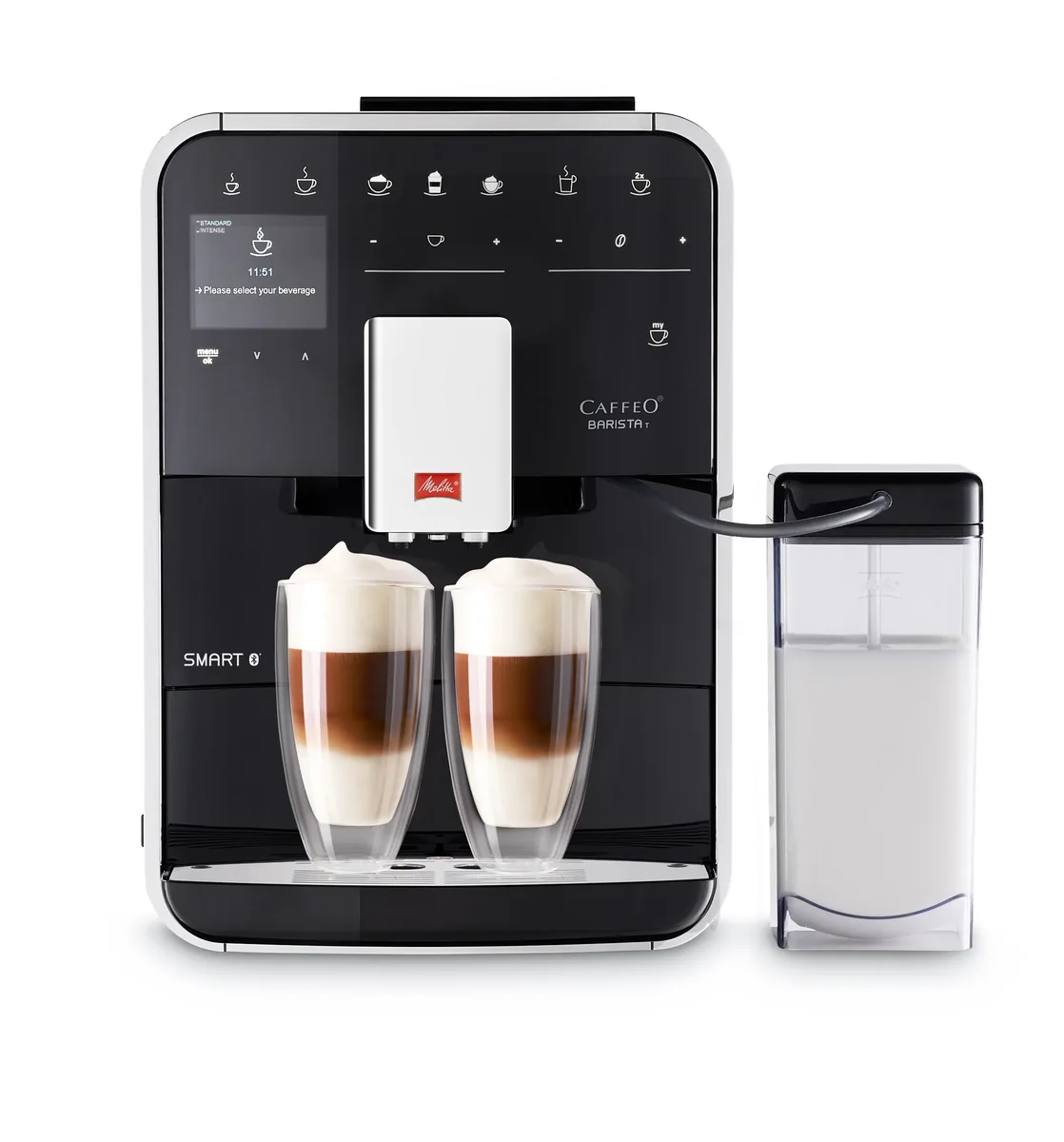 Melitta Barista Smart T, Espressokone, 1,8 L, Jauhettu kahvi, 1450 W, Musta