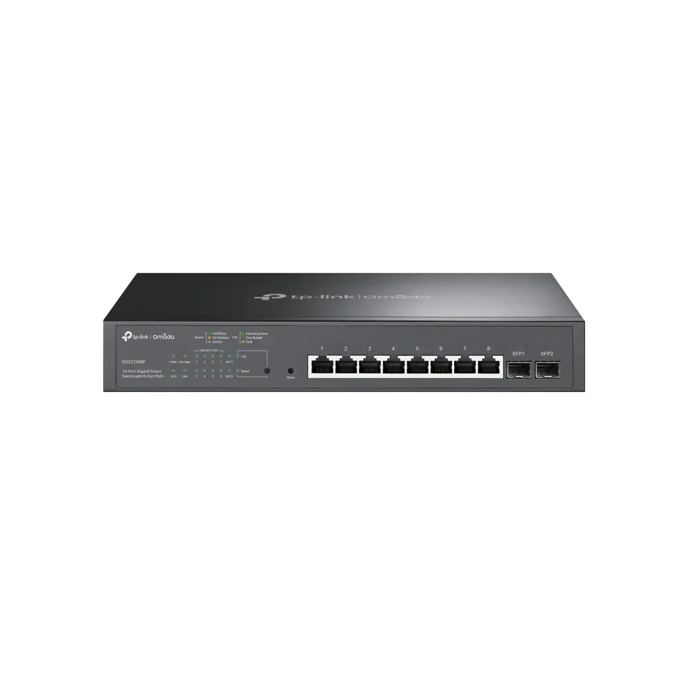 TP-Link TL-SG2210MP JetStream 10-portin Gigabit Smart -kytkin, jossa on 8-porttinen PoE+ (150W)