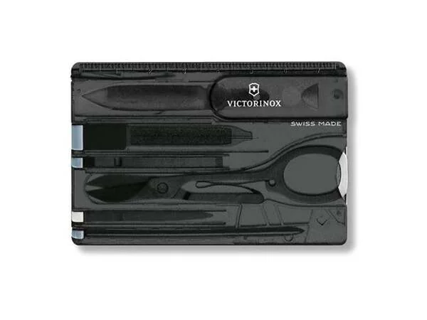 Victorinox V-0.71 33.T3 Taskuveitsi Sveitsin kortti, musta läpinäkyvä