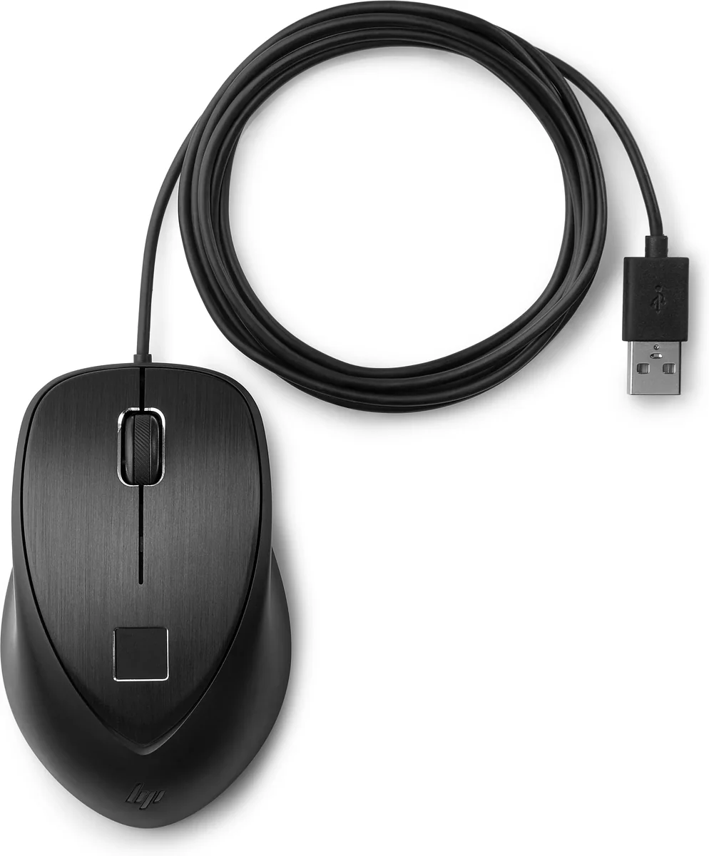 HP USB-sormenjälkhihiiri / 4TS44AA - Hiiri - Laser - 3 painiketta - Musta