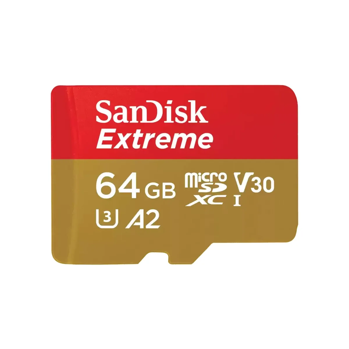 SanDisk Extreme 64 Gt MicroSDXC UHS-I U3 V30 A2 -muistikortti + SD-adapteri