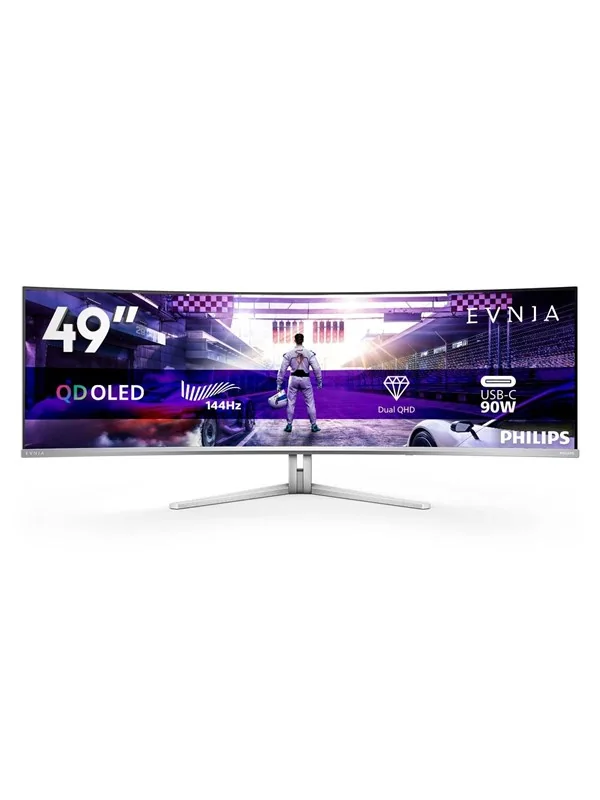 Philips Evnia 8000 49M2C8900L/00, 124,2 cm (48.9), 5120 x 1440 pikseliä, Dual QHD, QD-OLED, 0,03 ms, Valkoinen