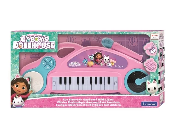 Gabby's Dollhouse Fun Electronic Keyboard with Light