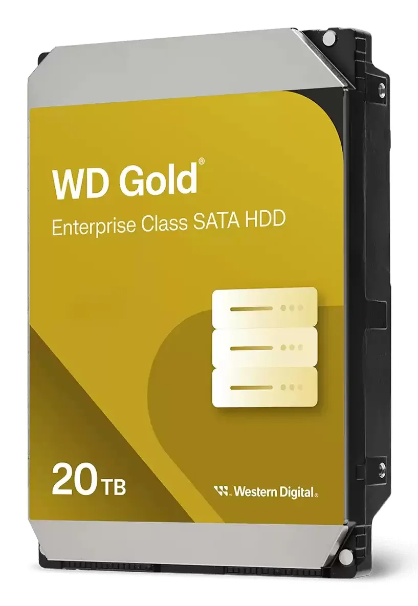 WD Gold 3.5" 20 Tt, 7200 RPM, 512 MB, 550 WRL, SATA III -kovalevy (yrityskäyttöön)