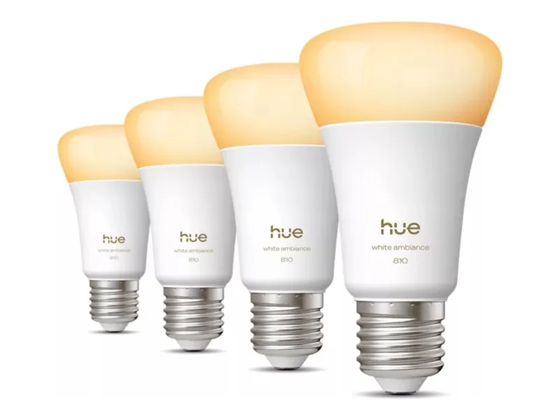 Philips Hue White ambiance A60 - E27-älylamppu - 810, Älylamppu, Bluetooth/Zigbee, Valkoinen, LED, E27, A19