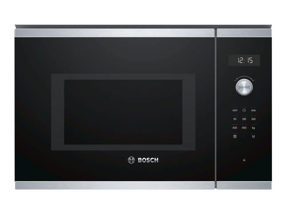 Bosch Serie 6 BFL554MS0, Kiinteä, Solo-mikroaaltouuni, 25 L, 900 W, Sisäänrakennettu näyttö, LED