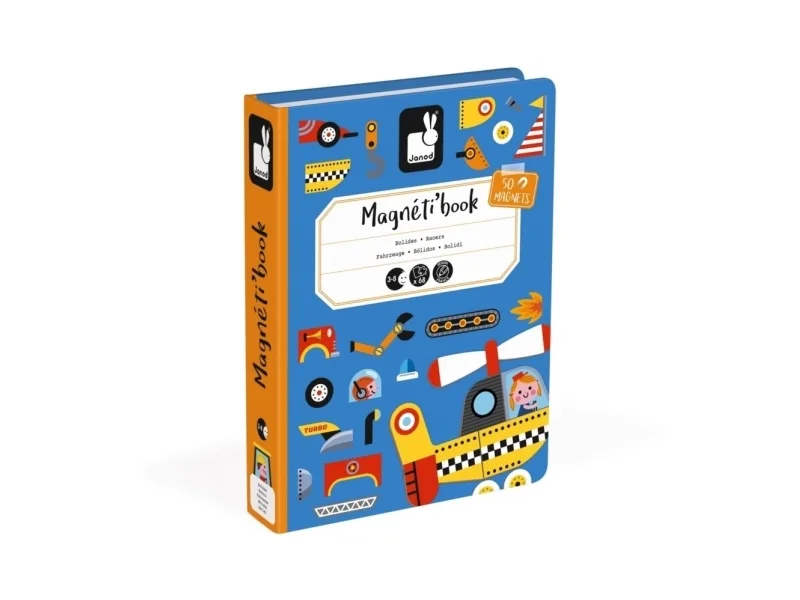 Janod - Magneti'Book - Racers - 50 magnets