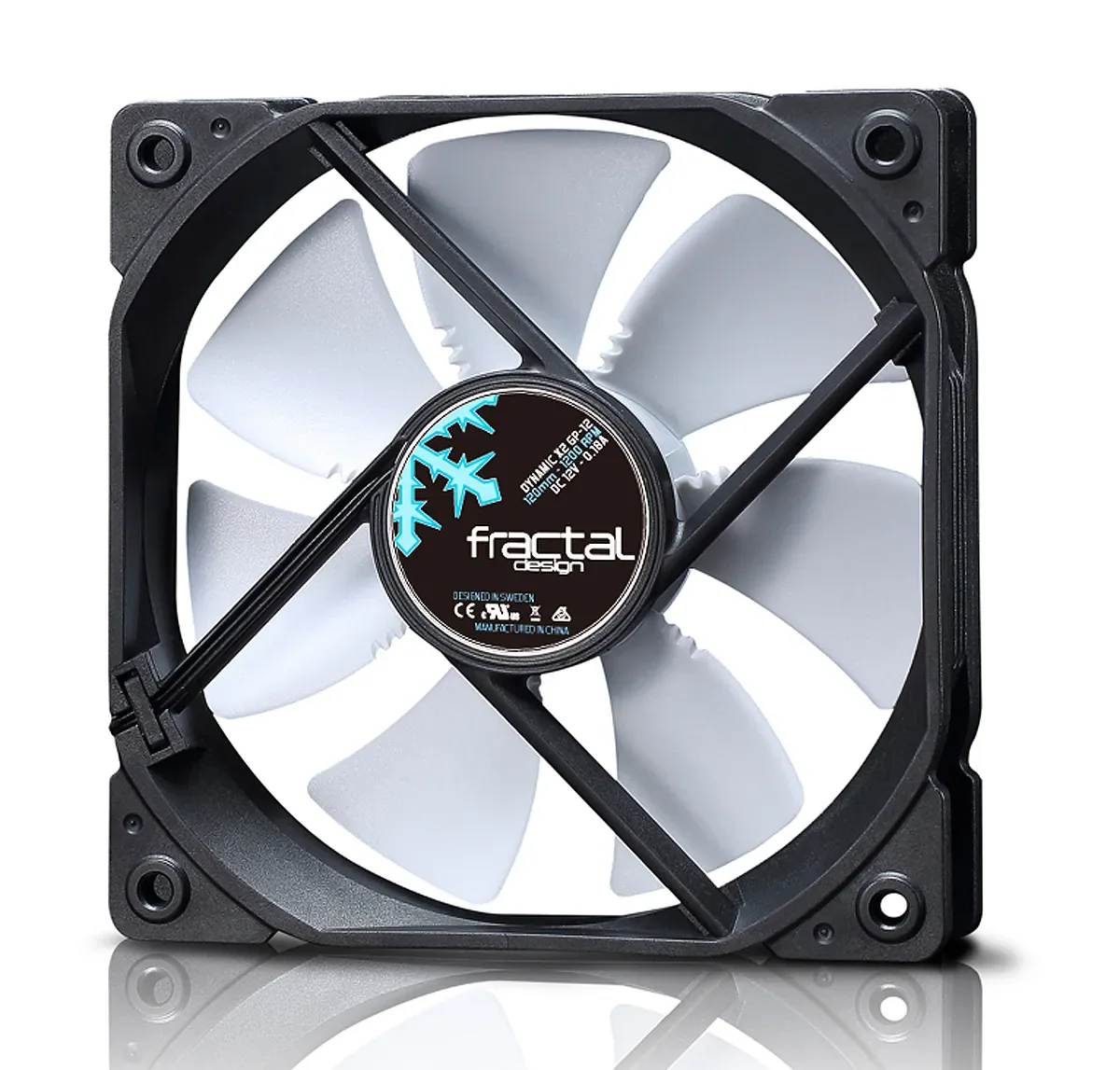 Fractal Design Dynamic X2 GP-14 -tuuletin, pitkäikäinen liukulaakeri, 140 mm, musta