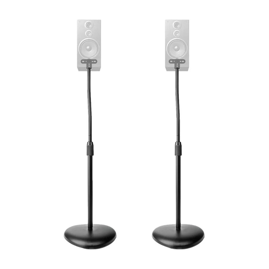 Nedis - stand - for speaker(s) - matte black - Max 4.5 kg - recommended for