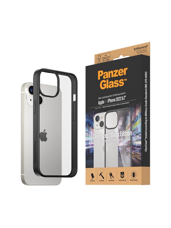 Panzerglass Clearcase Black Edition Iphone 13, Iphone 14 Läpinäkyvä