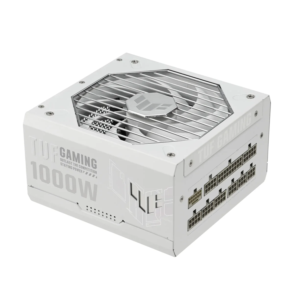 ASUS TUF GAMING 1000G - White Virtalähde - 1000 Watt - 135 mm - ATX 3.1 - 80 Plus Kulta sertifioitu