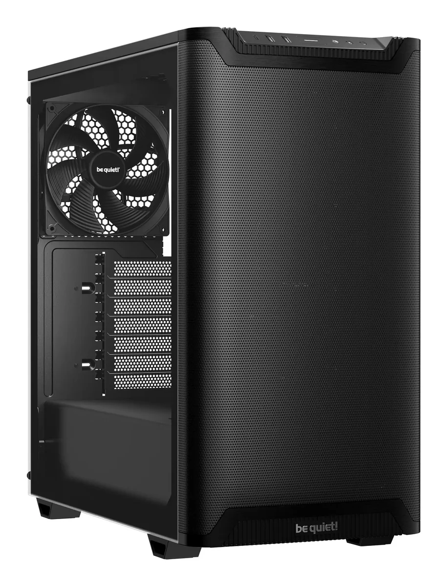 be quiet! PURE BASE 501 Airflow -miditornikotelo ikkunalla, musta