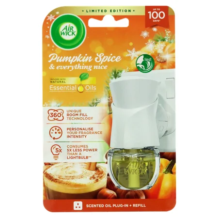 Air Wick Pumpkin Spice Tuoksuöljy Plug-In Ilmanraikastimen Täyttöpakkaus - 19 ml