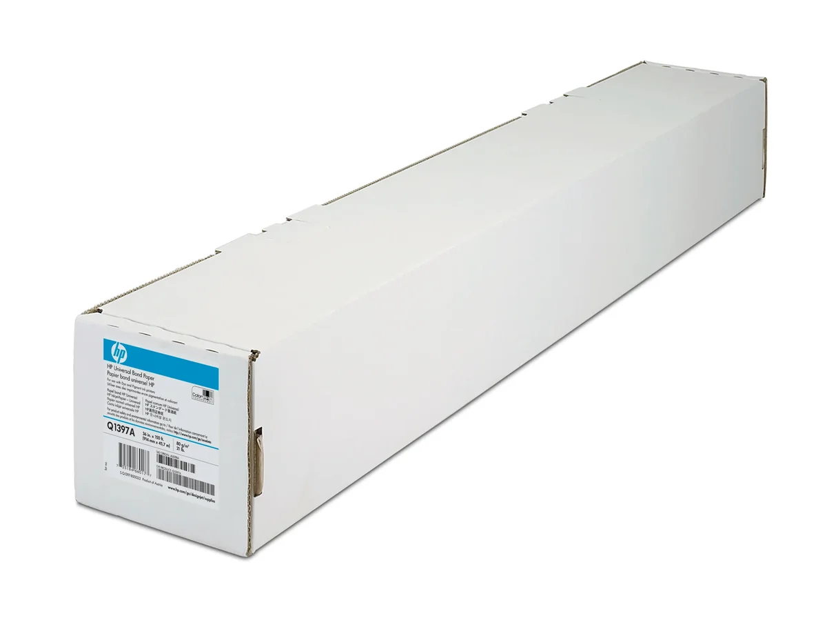 HP Universal Bond paperi - Rulla (84,1 cm x 91,4 m) - 80 g/m² - 1 rulla bondipaperia - DesignJet 4000, 4500, 5000, 5500, T1100, T1200, T1300, T2300, T790, Z3100, Z3200, Z6200, Z3200, Z790, T1300, T1300, T2300, T790, Z3100, Z3200, Z6200, Z3200, Z6200