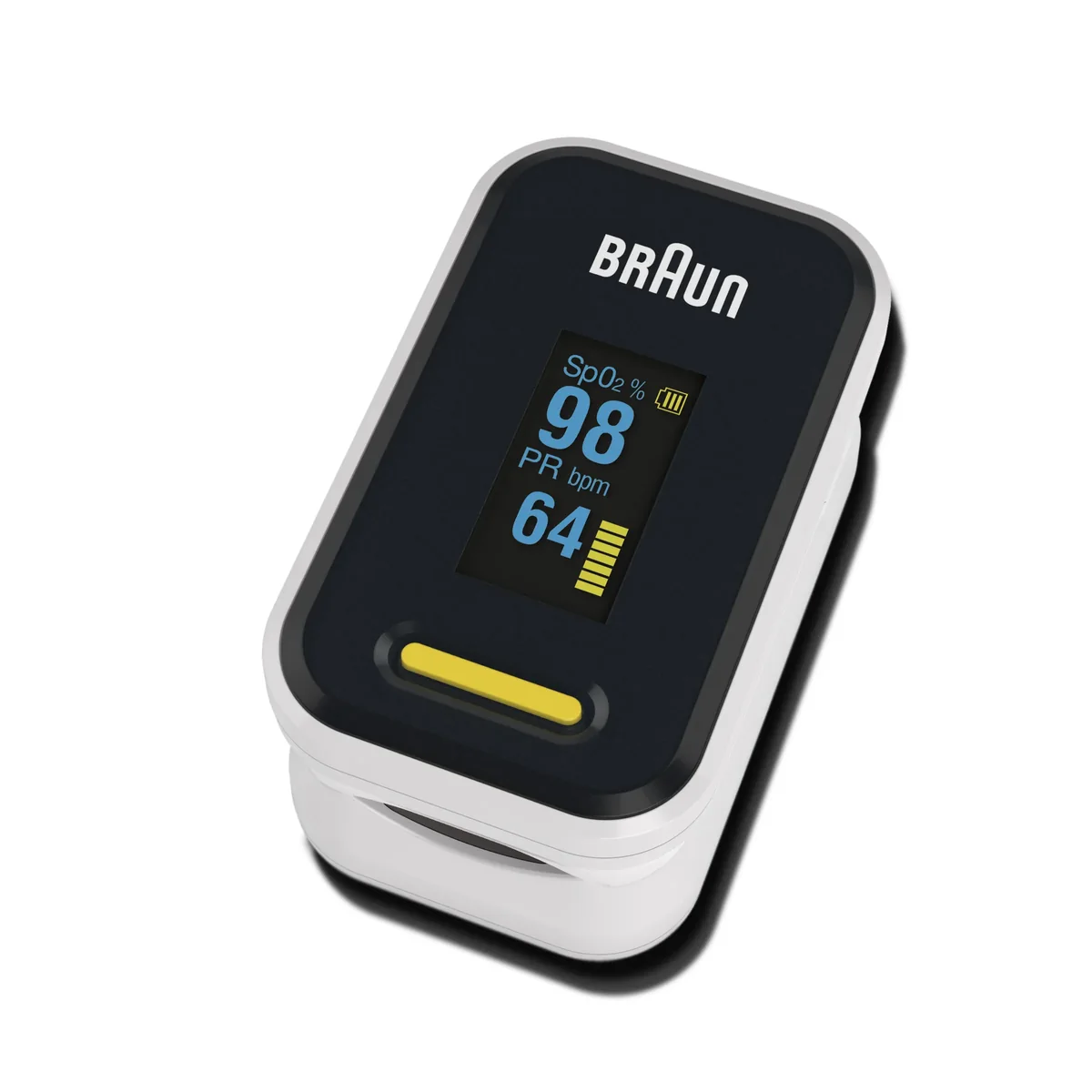 Braun Pulse Oximeter 1 -pulssioksimetri OLED-näyttö Musta/Ruostumaton teräs