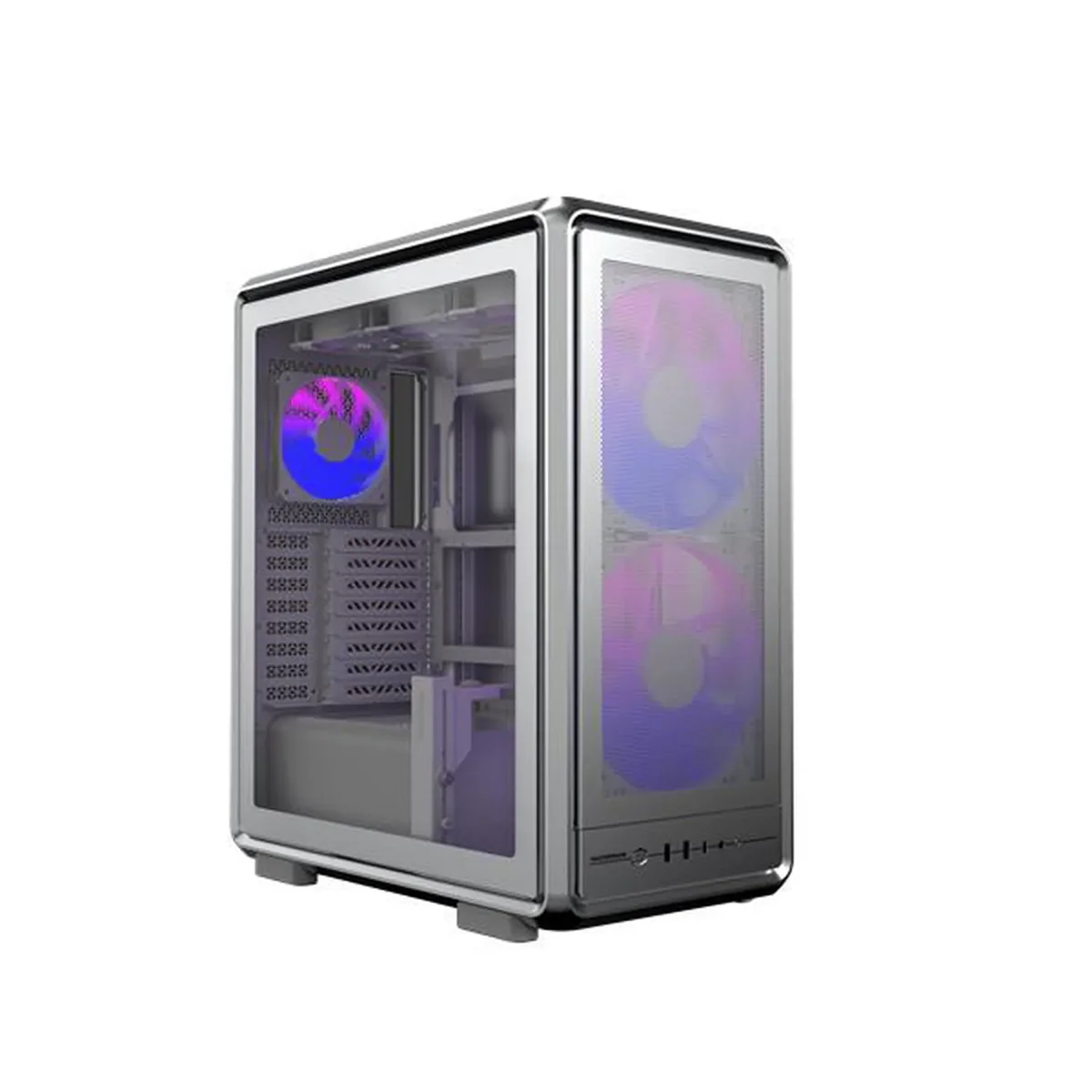 Cooler Master MasterFrame 500 Mesh -miditornikotelo ikkunalla ja RGB-valaistuksella, musta