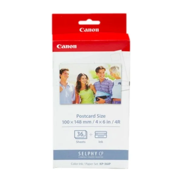 Canon KP-36IP - 100 x 148 mm tulostuskasetti (paperipakkaus) - Canon SELPHY CP1000, CP1200, CP1300, CP1500, CP530, CP790, CP800, CP820, CP900, CP910 - Canon SELPHY CP1000, CP1200, CP1300, CP1500, CP530, CP790, CP800, CP820, CP900, CP910
