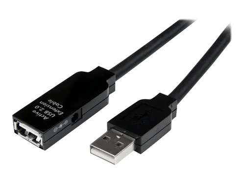 Startech 25m Usb 2.0 Active Extension Cable M/f 25m Usb-a Usb-a Musta