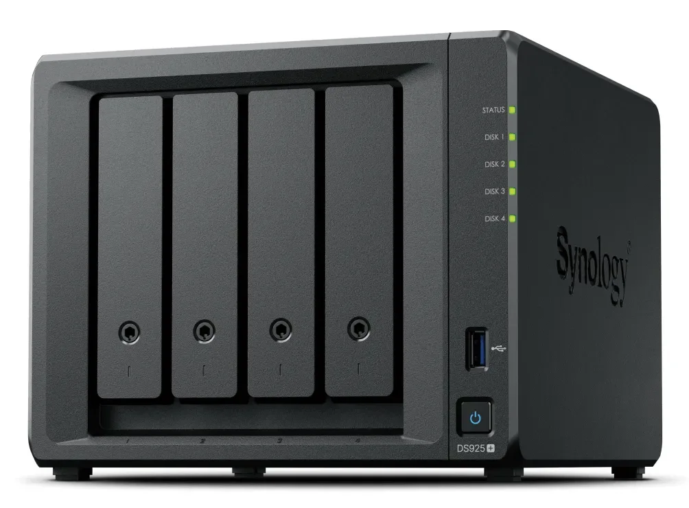 Synology DiskStation DS925+, NAS, Ryzen Embedded, V1500B, 4 GB, DDR4, 0 TB