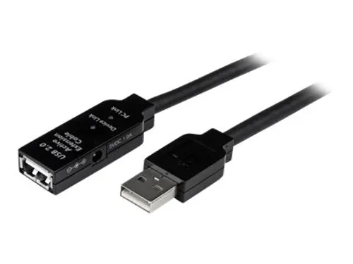 Startech 5m Usb 2.0 Active Extension Cable 5m Usb-a Usb-a Musta