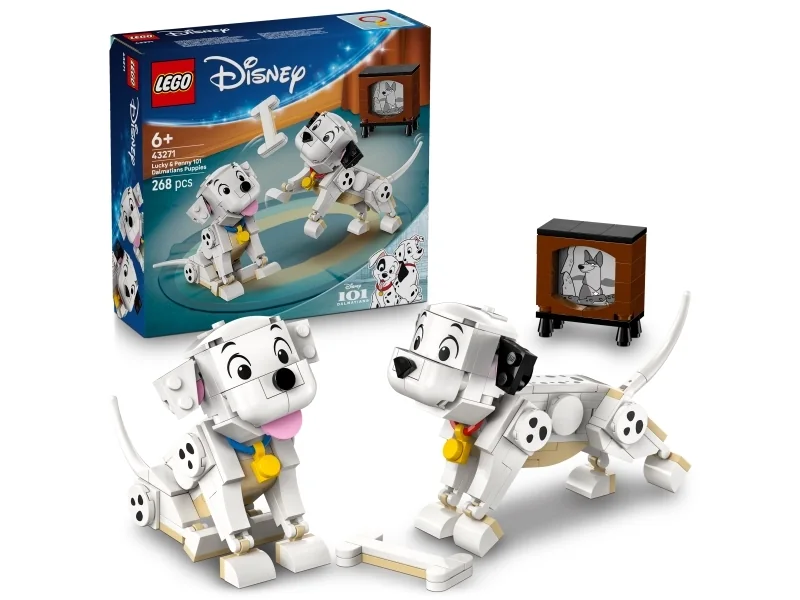 LEGO Disney 43271 101 dalmatialaista ‑koiranpennut: Laikku ja Pipsa