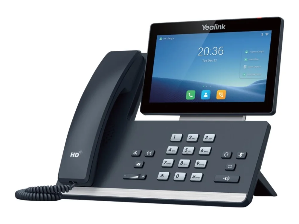 Yealink SIP-T58W, IP Phone, Harmaa, Johdollinen puhelin, Kanavansisäinen, Kaistan ulkopuolella, SIP-tiedot, 1000 entries, LCD