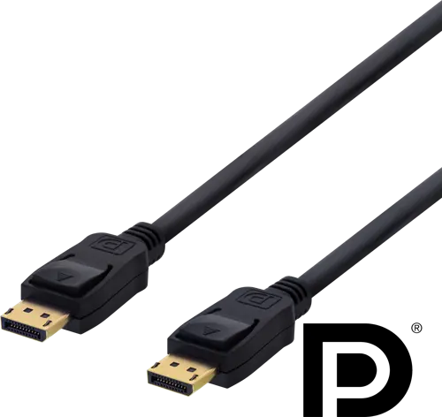Deltaco Displayport-kaapeli, 1m, 4k Uhd, Dp 1.2, Musta 1m Displayport Displayport Musta