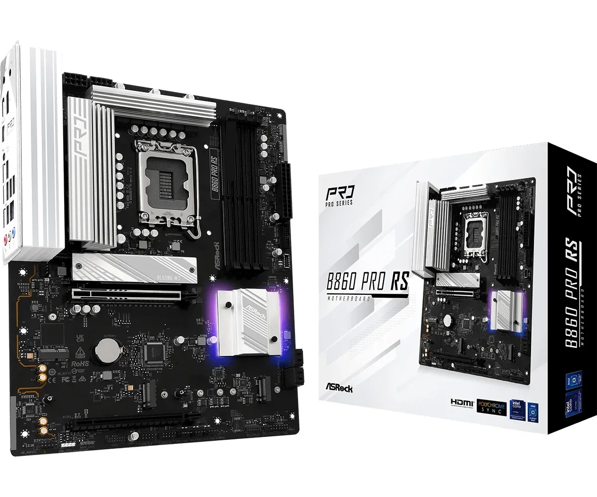 ASRock B860 Pro RS Emolevy - Intel B860 - Intel LGA1851 - DDR5 RAM - ATX